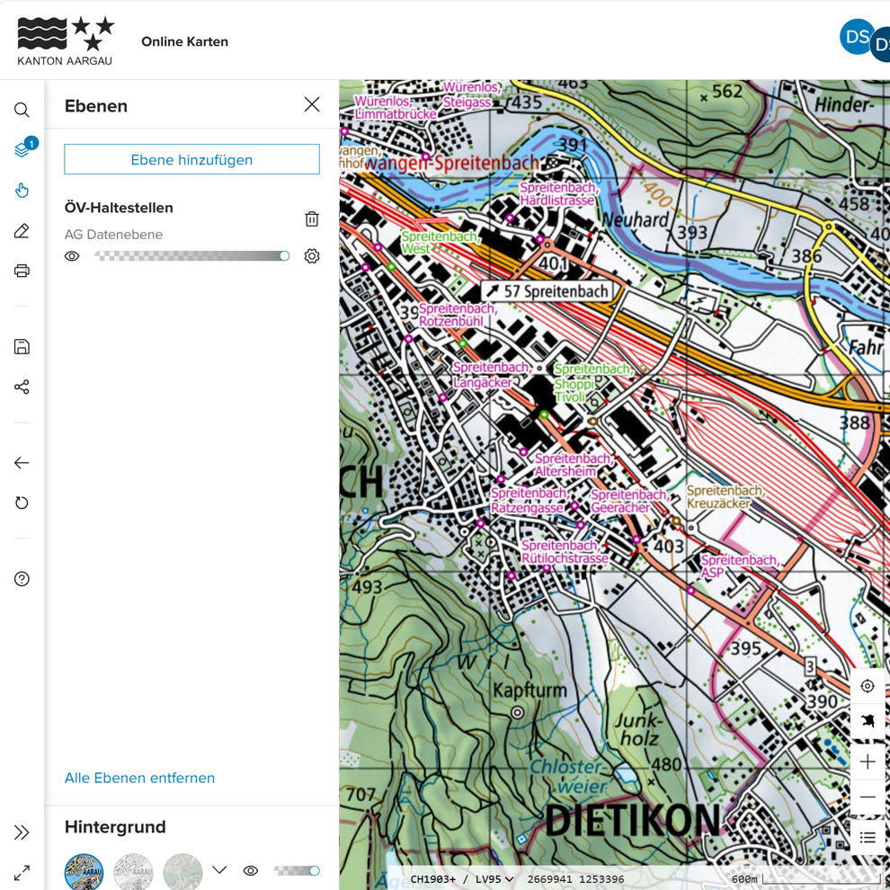 Geoportal des Kantons Aargau – Online Karten