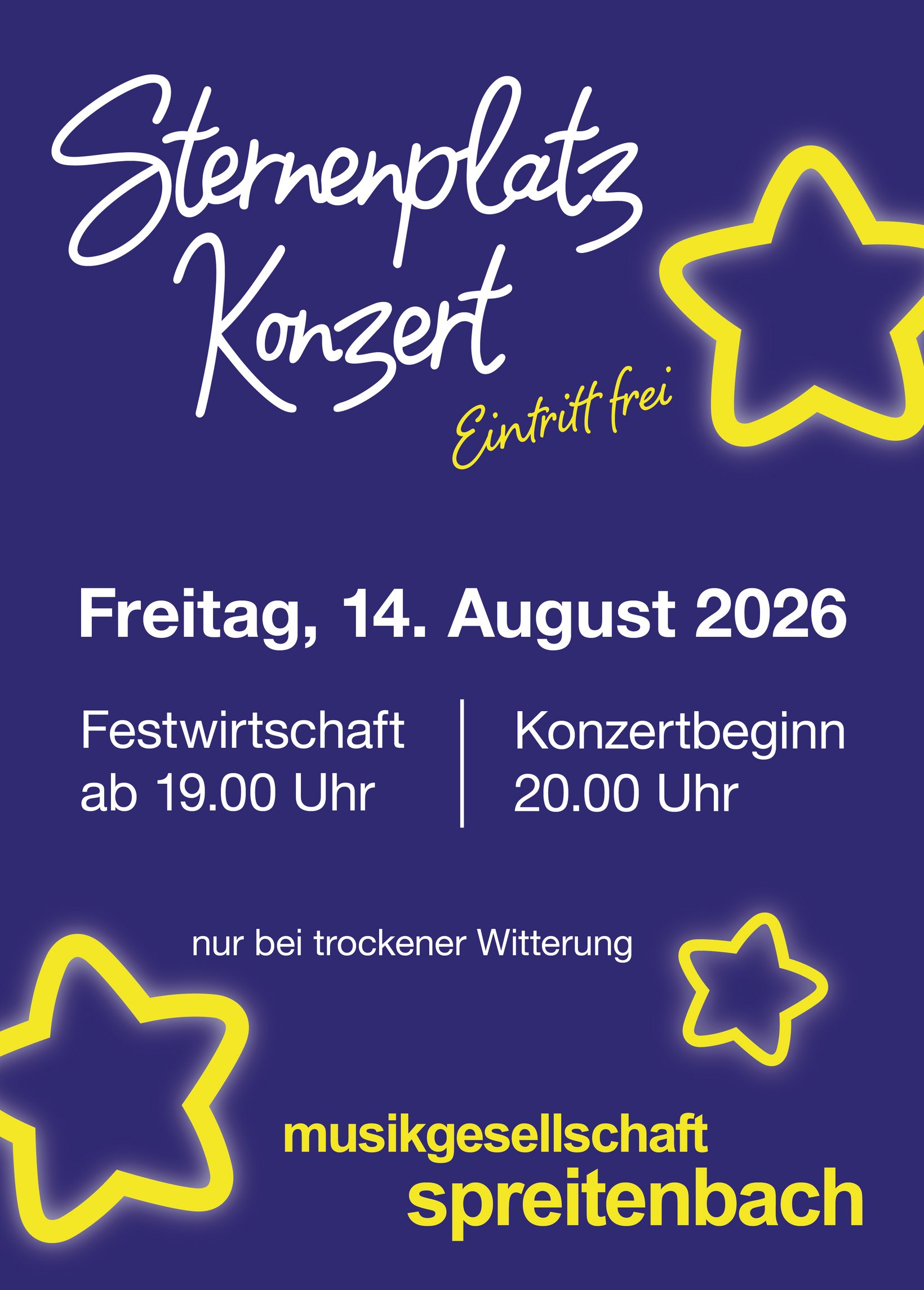 Plakat Sternenplatzkonzert 2026