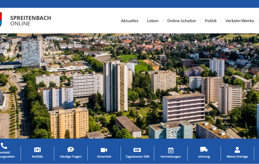 Redesign www.spreitenbach.ch